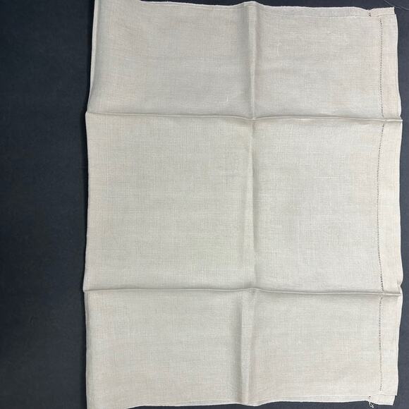 Vintage Lot of 3 Linen Kitchen Towels Emboridered Crocheted - Picture 10 of 11